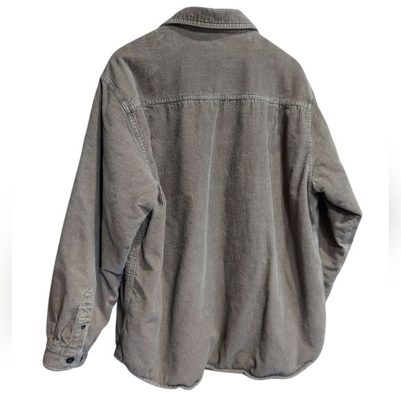 Corduroy Plaid Lined Men's Jacket Tan XL - Picture 4 of 6